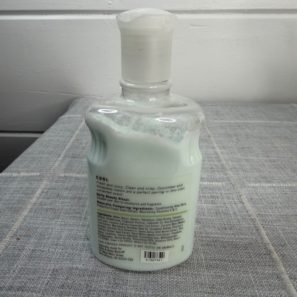 VTG Bath & Body Works Pleasures Cucumber Melon Body Lotion 8oz Original 80% Full - Picture 4 of 8